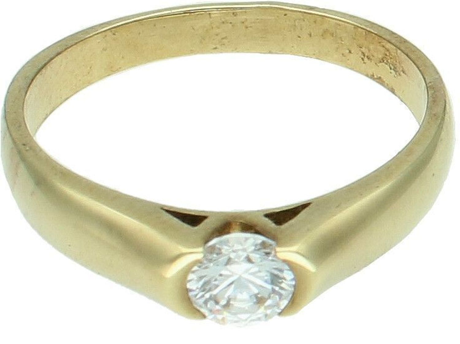 Złoty pierścionek zaręczynowy damski z cyrkonią  PI 2600 333. Złoty pierścionek zaręczynowy z jedną cyrkonią w cen (2).jpg